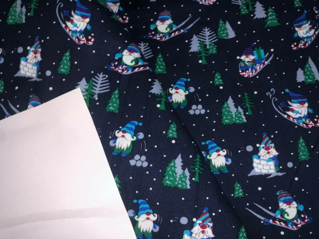 100% Cotton flannel Print 58"wide available in 3 prints penguin, snowmen and skiing on ice