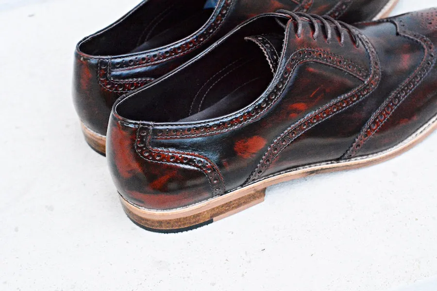 507 Brogue Shoe Lotus Burgundy   Wood