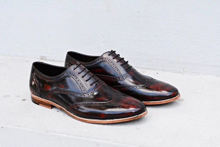 507 Brogue Shoe Lotus Burgundy   Wood