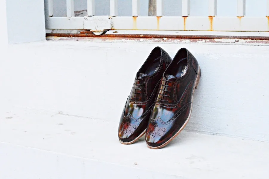 507 Brogue Shoe Lotus Burgundy   Wood