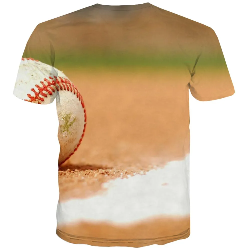 Baseball T shirts Men Stadium Shirt Print Game Tshirts Cool White T-shirts 3d