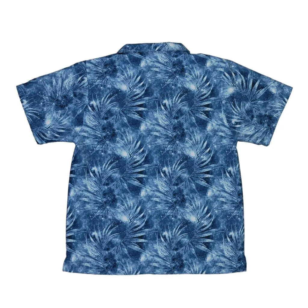 Blue Grey Hawaiian Space Youth Hawaiian Shirt