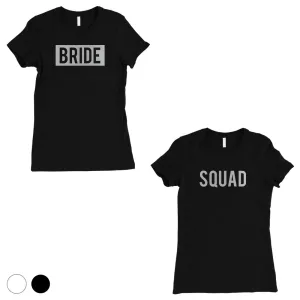 Bride Squad Boxed-SILVER Womens T-Shirt Perfect Exciting Wedding