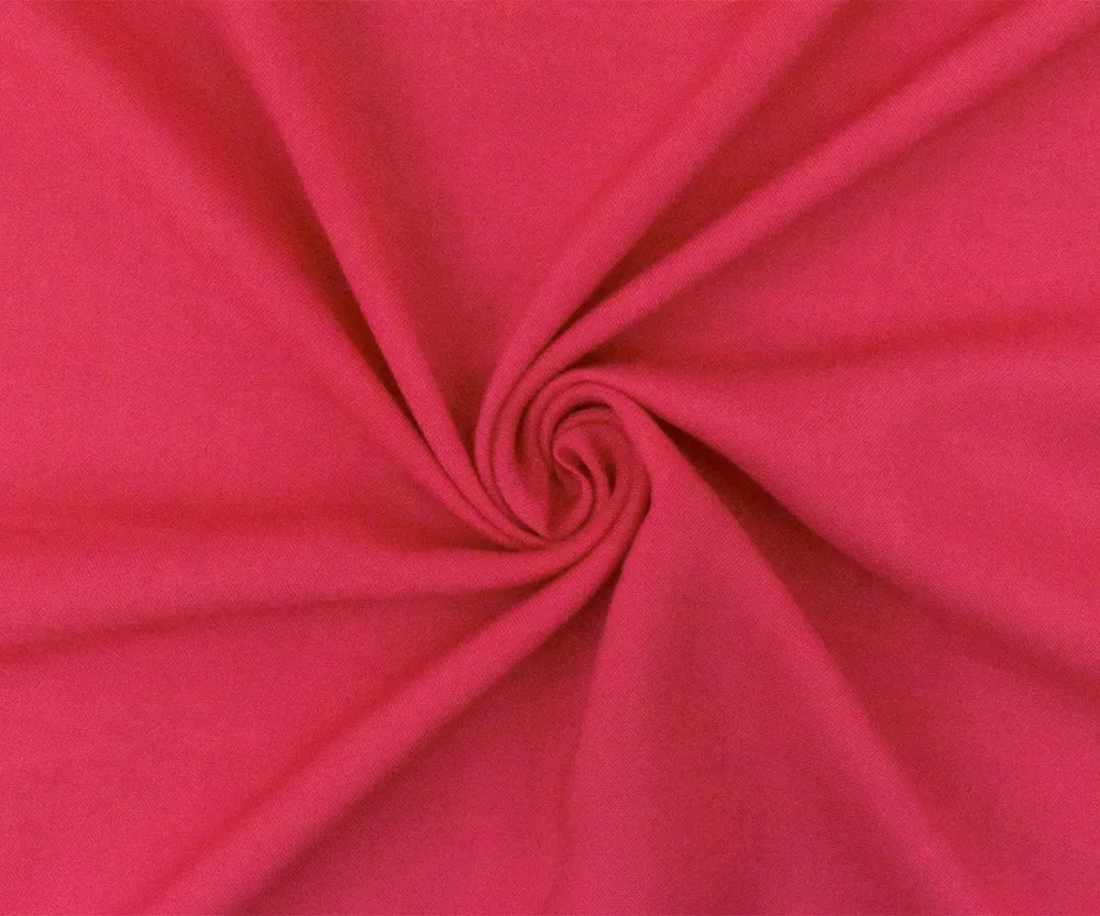 Bright Pink Rayon Challis Solid Woven Fabric