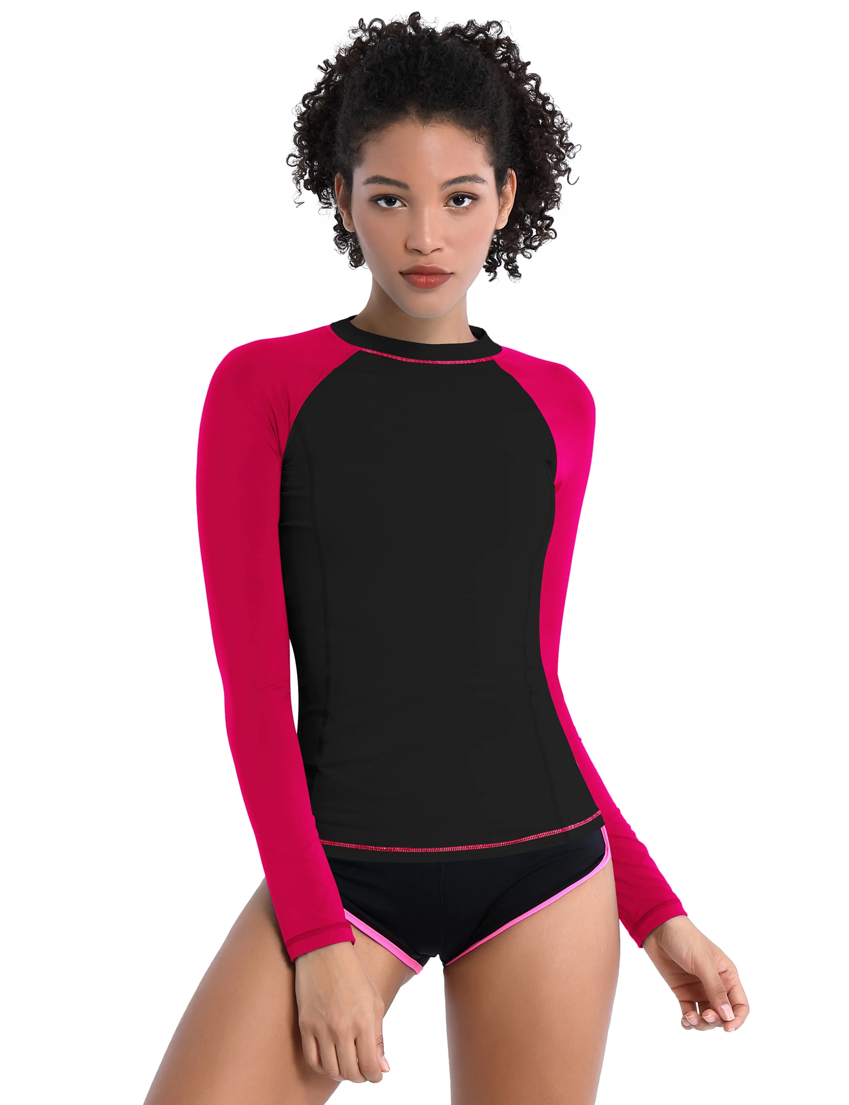 BUBBLELIME 84P/16S Long Sleeve Rashguard for Women Mix Color_Biking