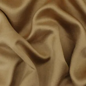 Caramel Beige Famous Designer Poly Vintage Heavy Satin Fabric