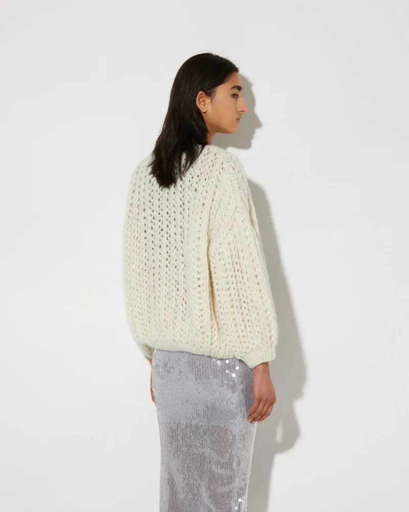 Cashmere Chunky Bomber | Creme