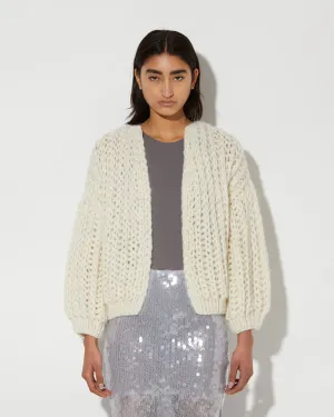 Cashmere Chunky Bomber | Creme