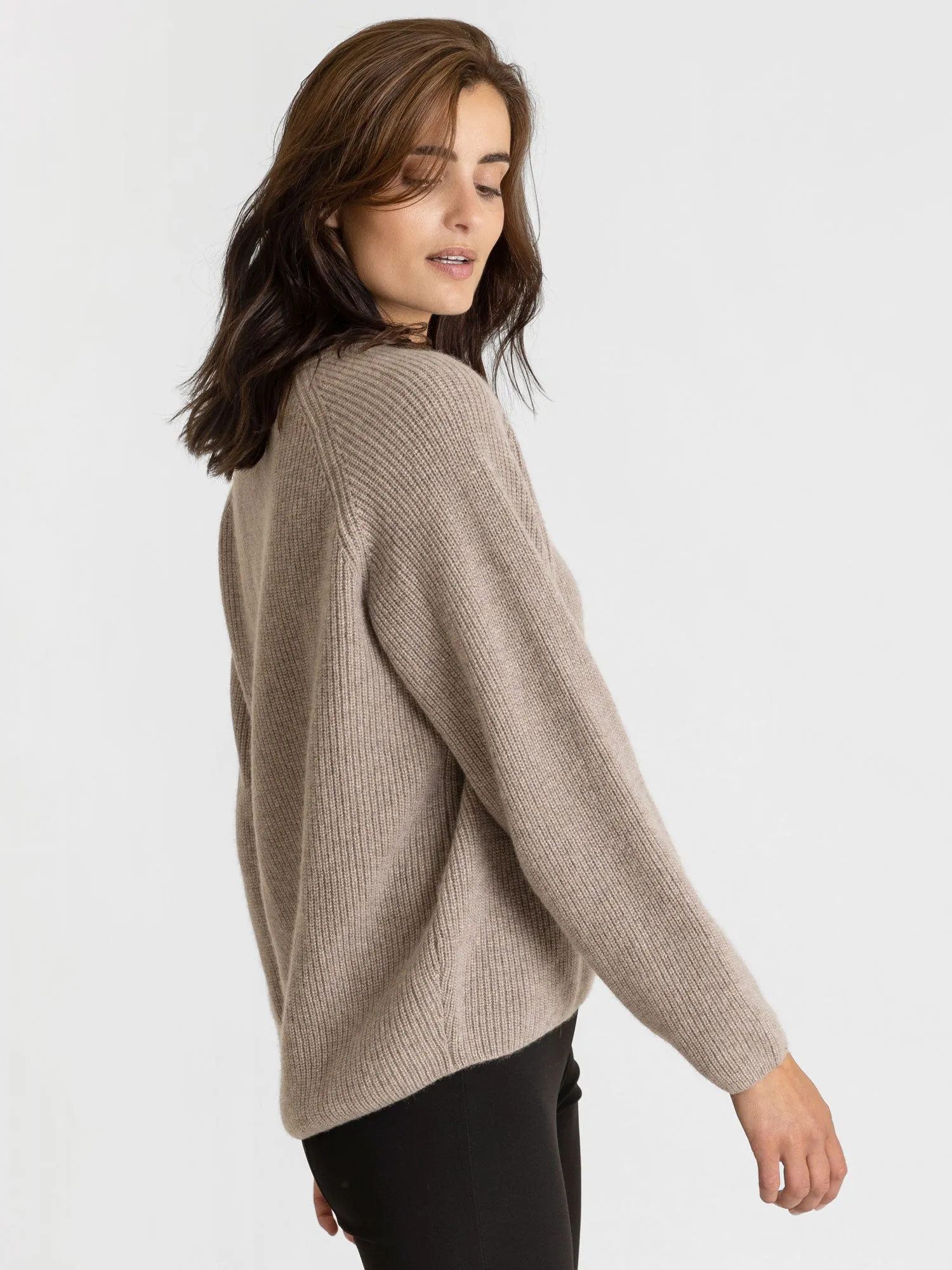 Cashmere sweater "Maya" - toast