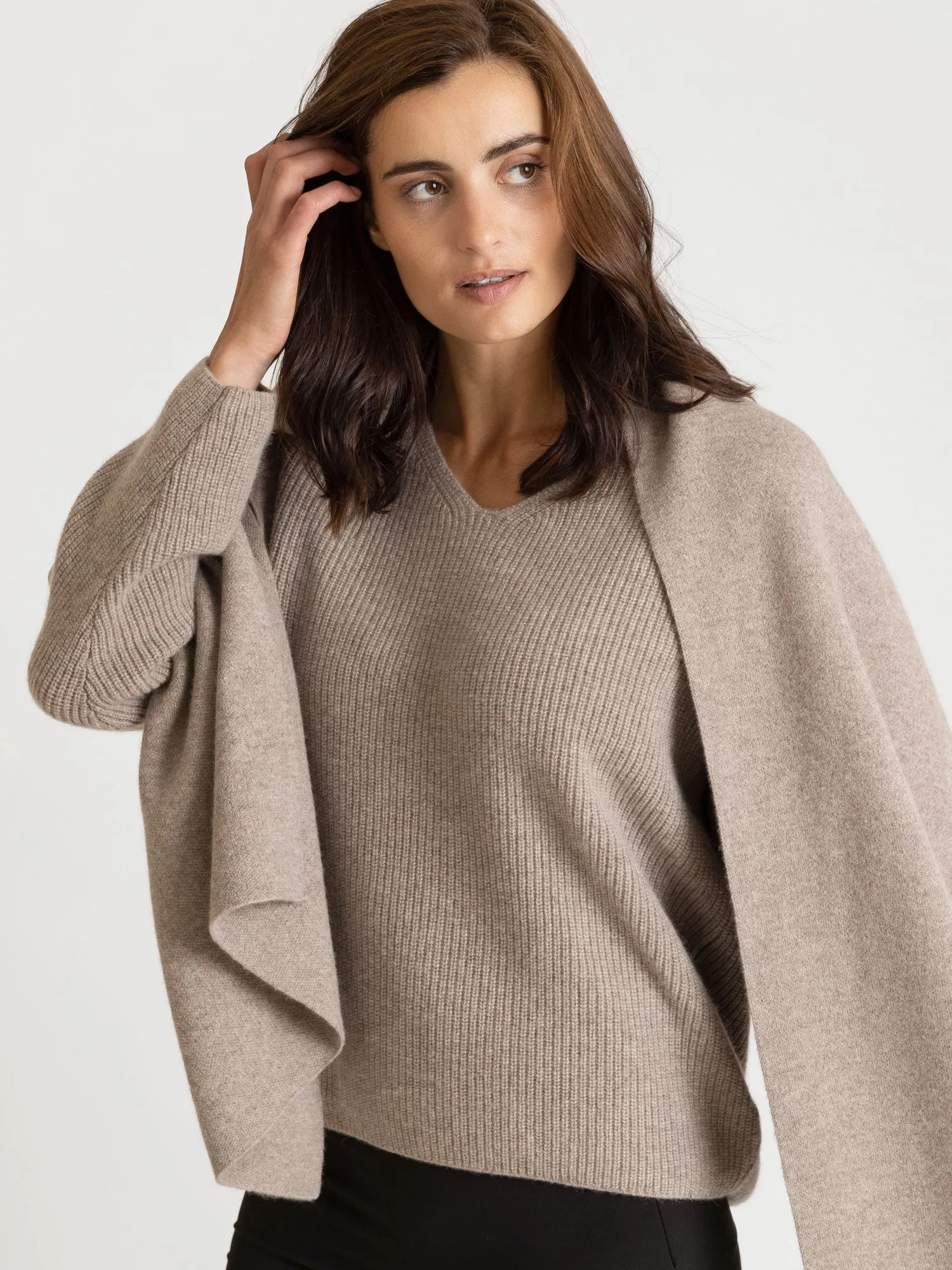 Cashmere sweater "Maya" - toast