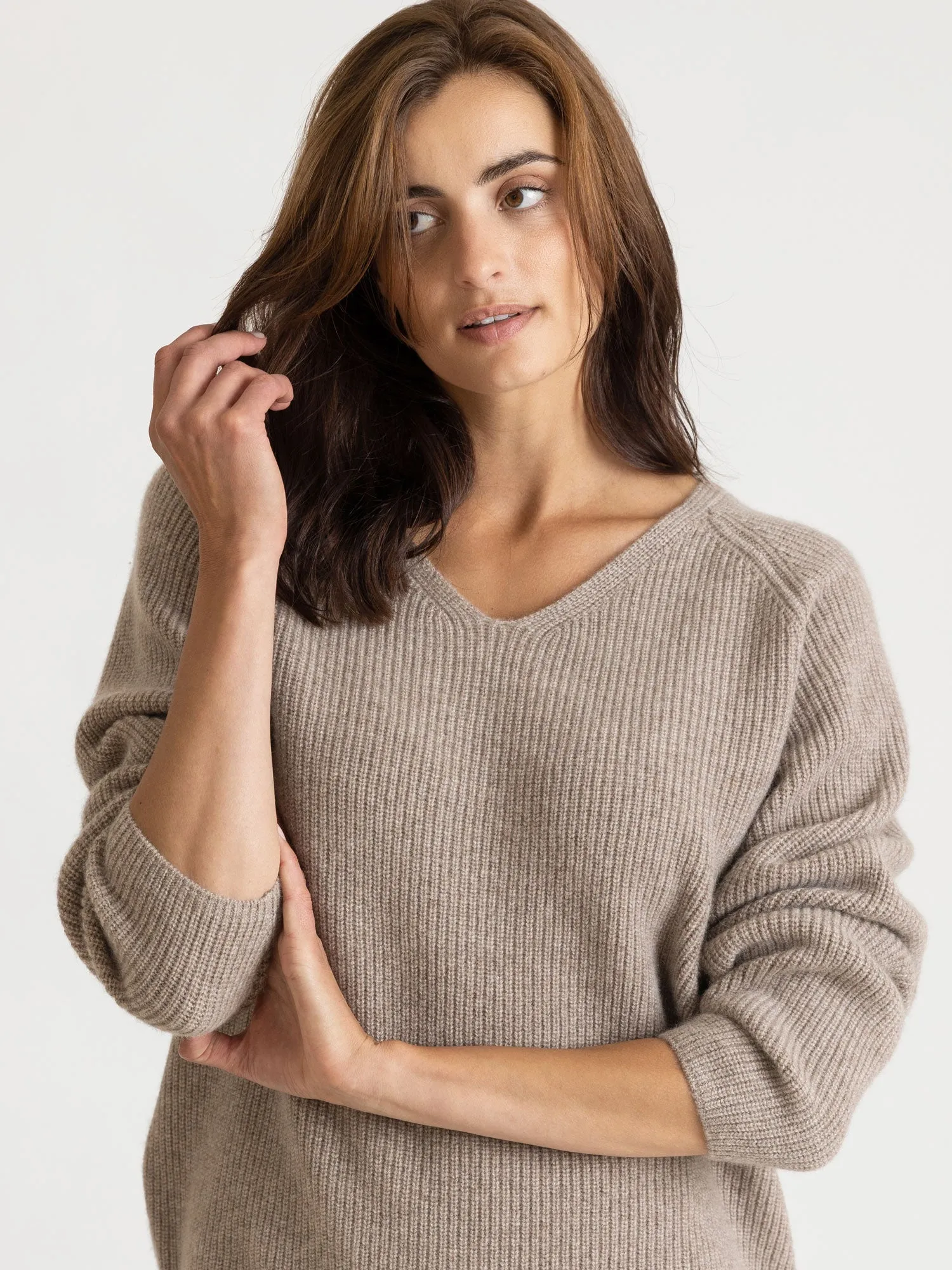 Cashmere sweater "Maya" - toast