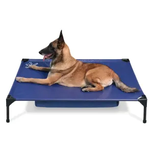 Cooling Elevated Dog Cot with Refillable Ice Pack