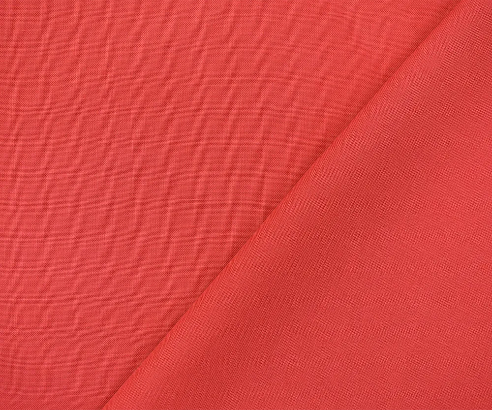 Coral Red Solid Rayon Challis Woven Fabric