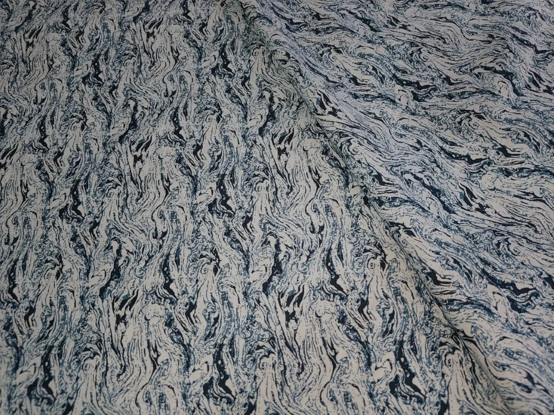 Cotton Poplin Fabric Marble Print 58&quot; WIDE