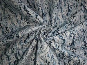 Cotton Poplin Fabric Marble Print 58&quot; WIDE