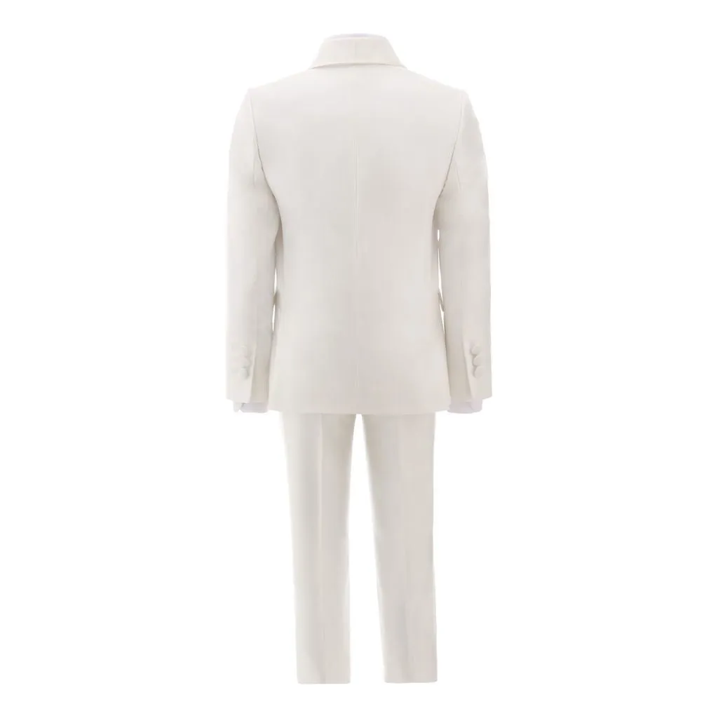 Cream 5 pc Shawl Lapel Suit