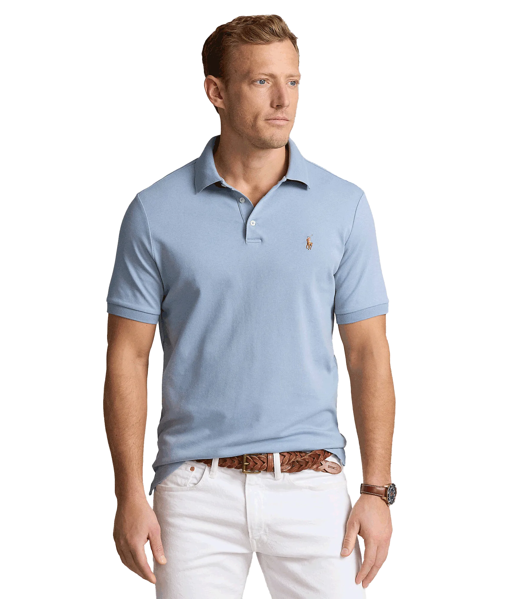 Custom Slim Fit Soft Cotton Polo Shirt - Blue