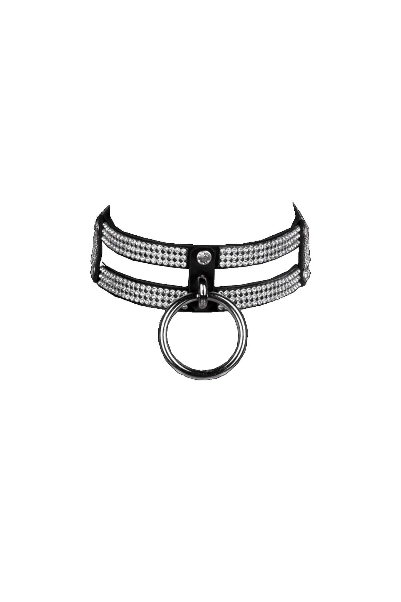 Double Diamond Leather Collar