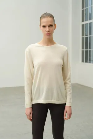 Ecru Pure Cashmere Women's Sweater