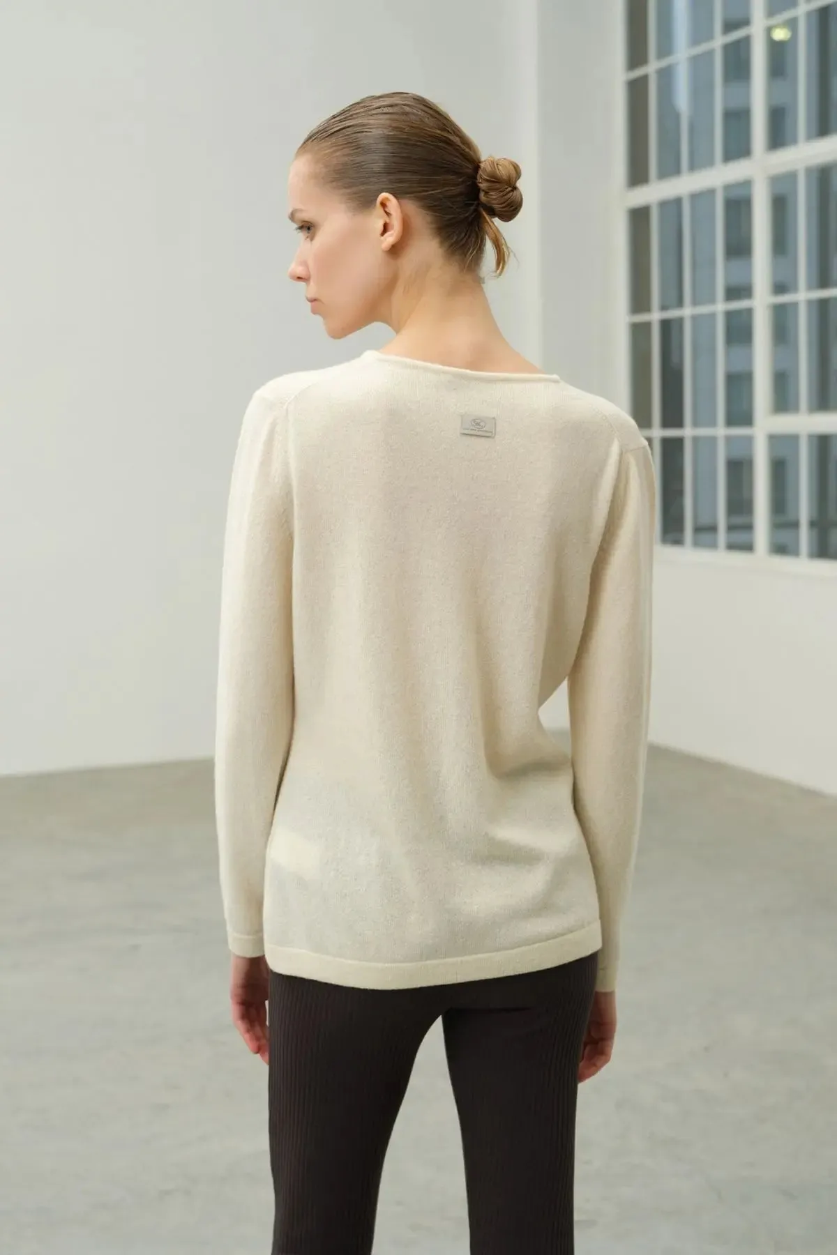 Ecru Pure Cashmere Women's Sweater