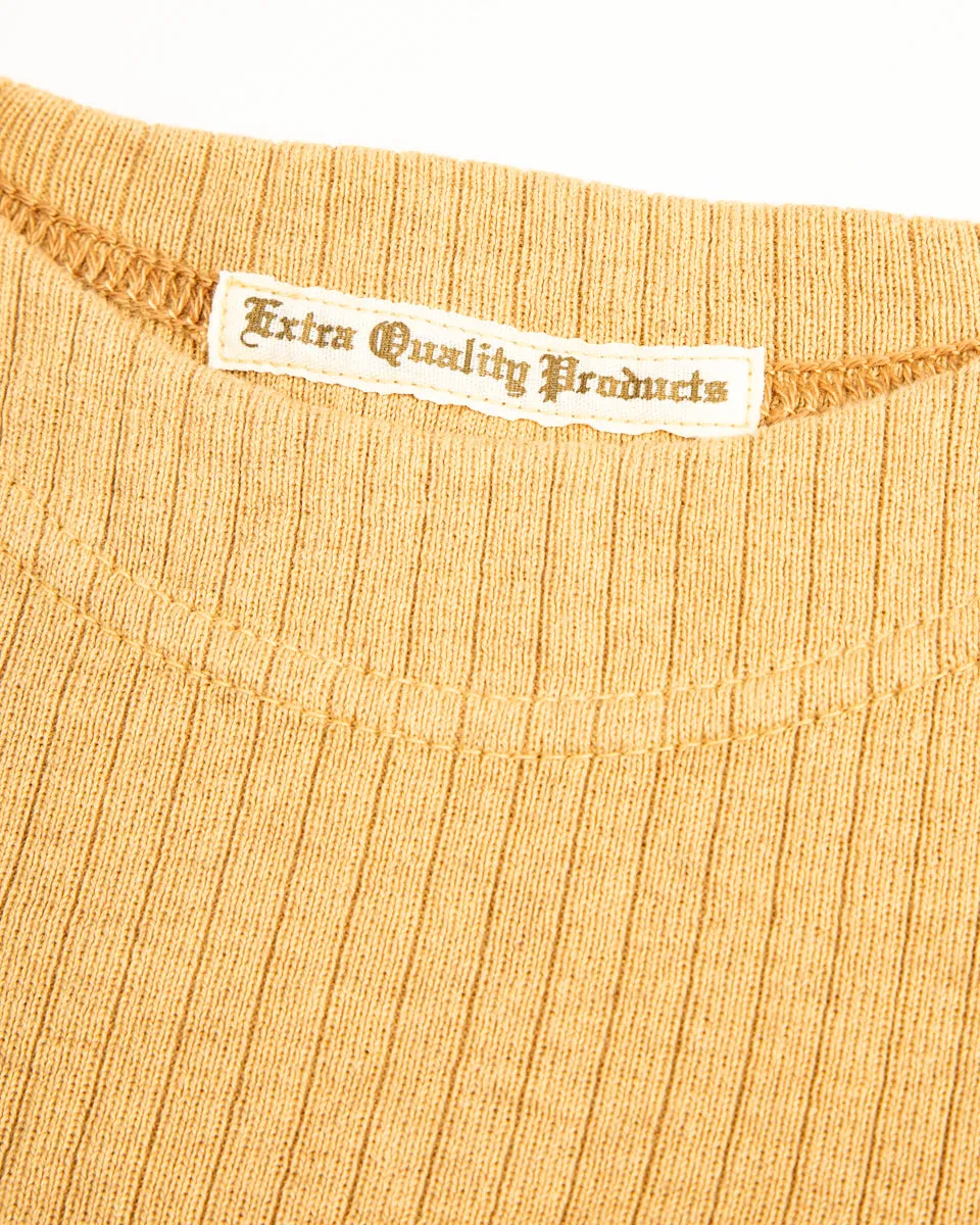 Extra Cotton Rib Crewneck S/S - Golden Yellow