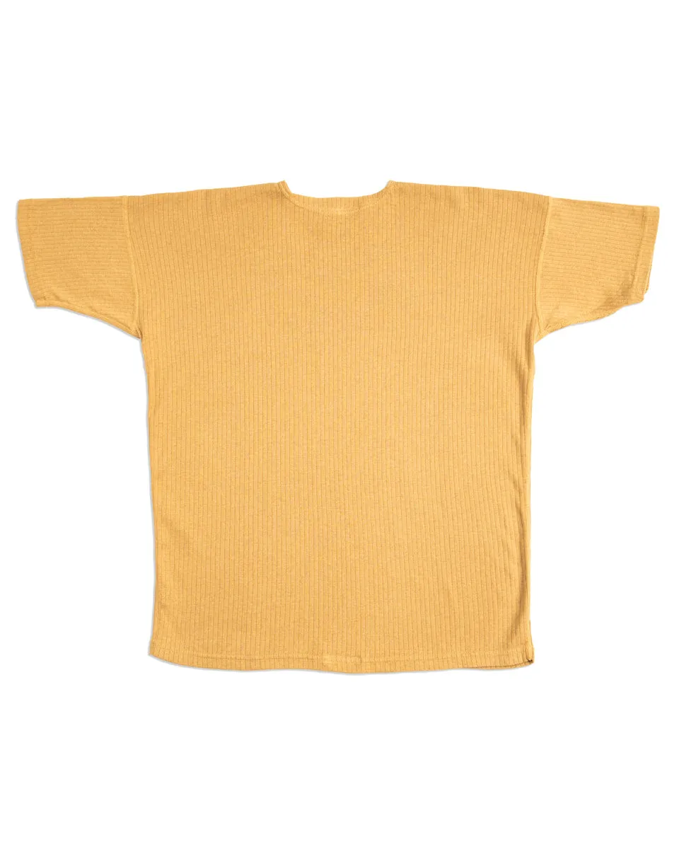 Extra Cotton Rib Crewneck S/S - Golden Yellow