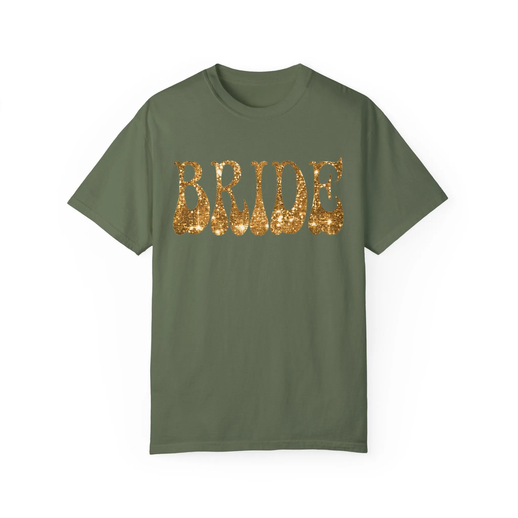 Glitter Gold Print Bride Shirt Comfort Colors®