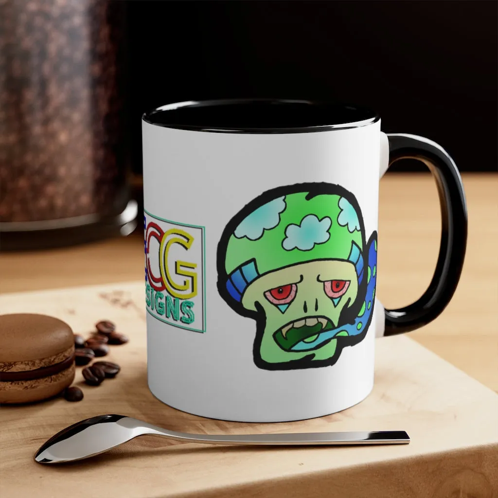 Green Shroom Accent Coffee Mug, 11oz