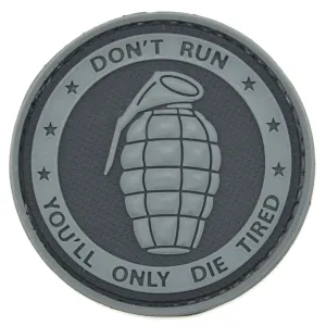 Grenade Don't Run Patch Gray