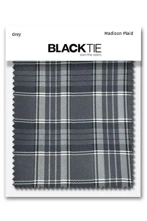 Grey Madison Plaid Fabric Swatch