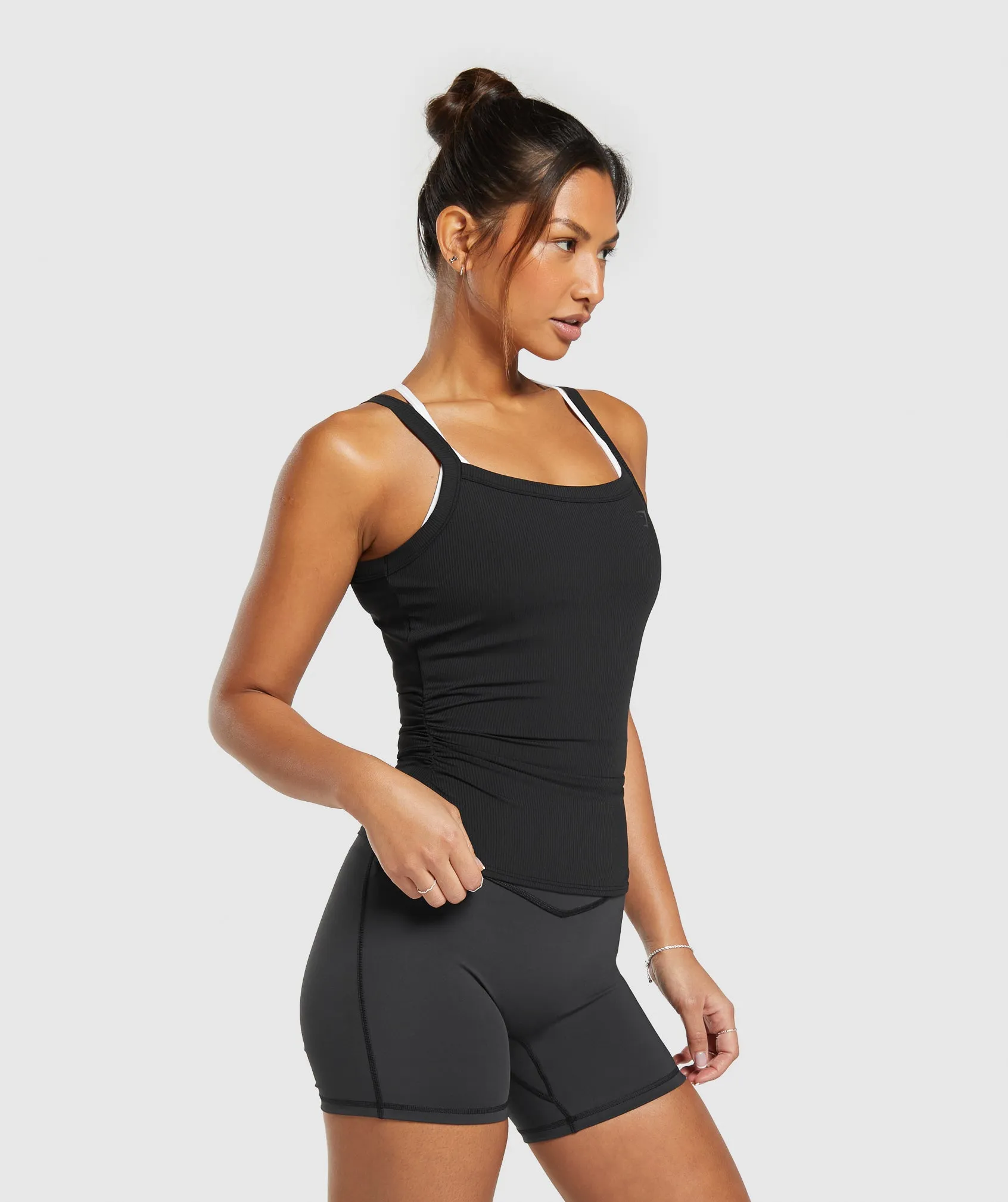 Gymshark Elevate Ruched Tank - Black