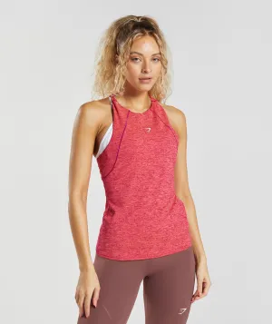 Gymshark Running Tank - Magenta Pink/Fluo Bold Pink Marl