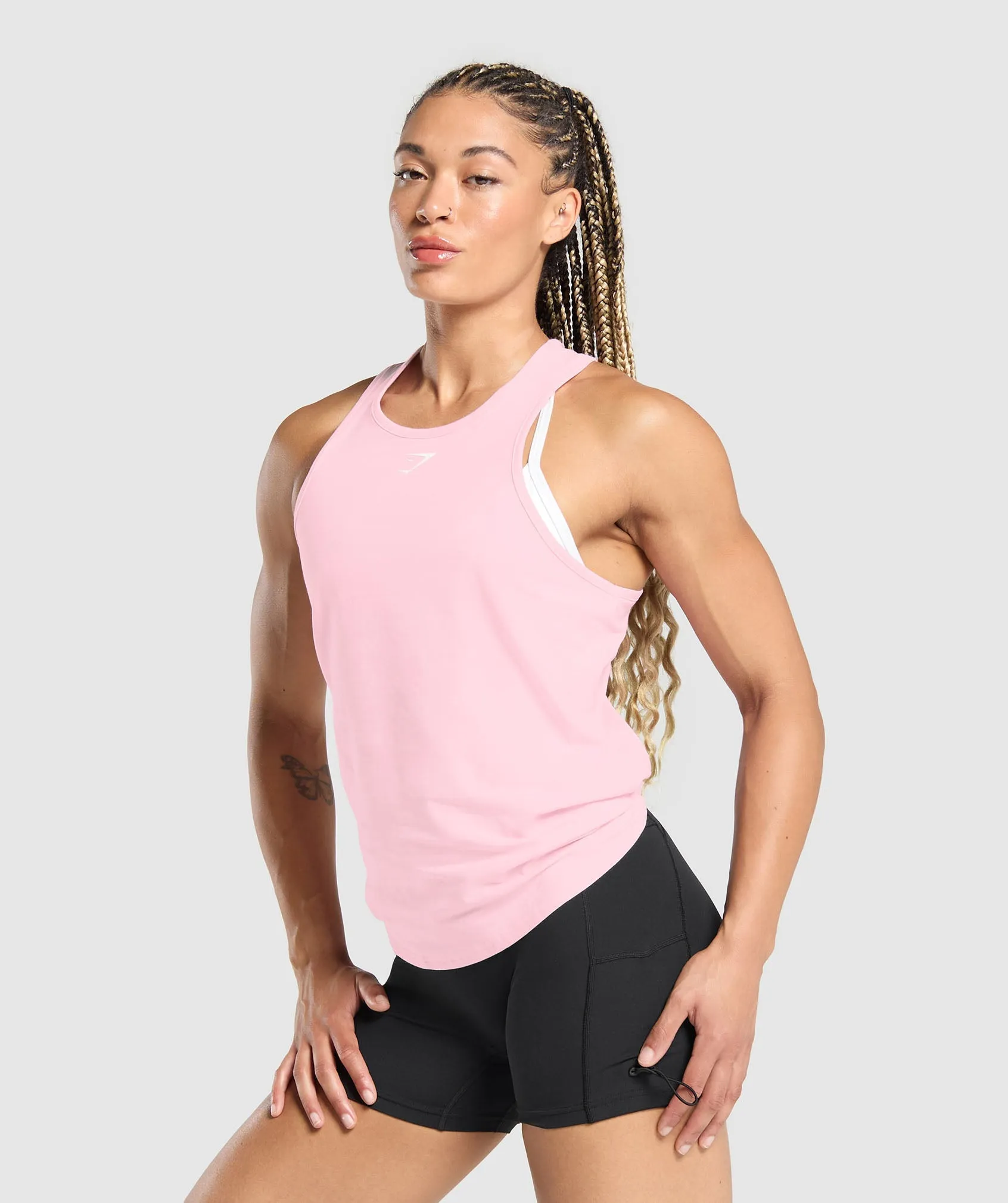 Gymshark Training Cotton Tank - Varsity Pink