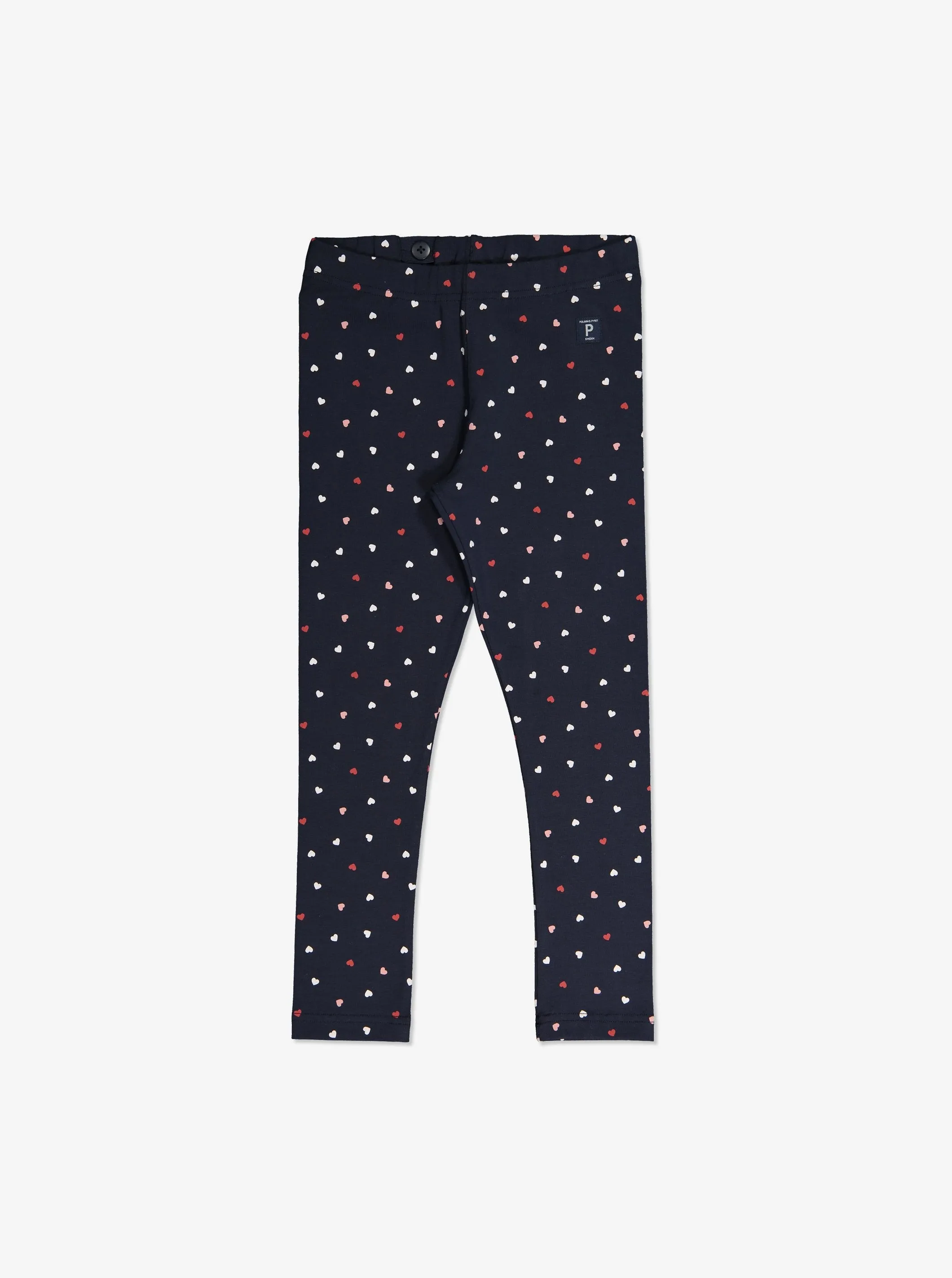 Heart Print Girls Leggings