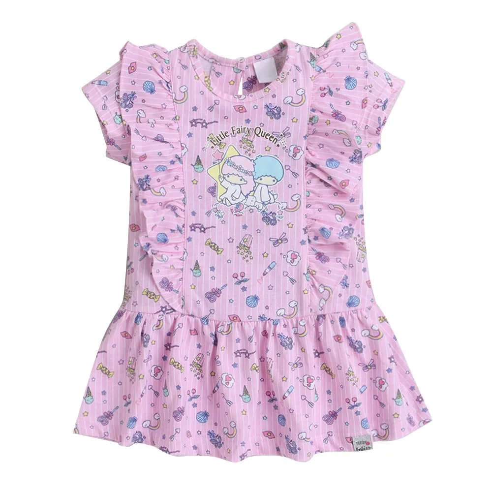 Hopscotch Baby Girls Cotton All-Over Print Casual Dress in Yellow Color for Ages 12-18 Months (TED-4388649)