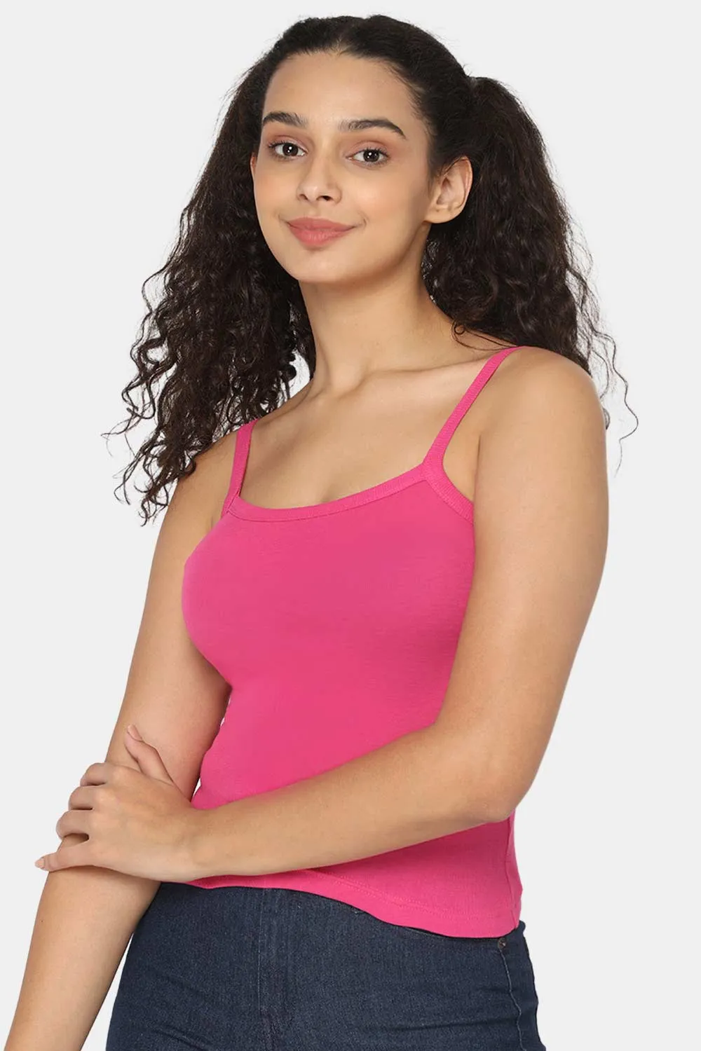 Intimacy Full Coverage 100% Cotton Slip Camisole – IN01 | Non-Padded & Seamless Comfort for Everyday Wear