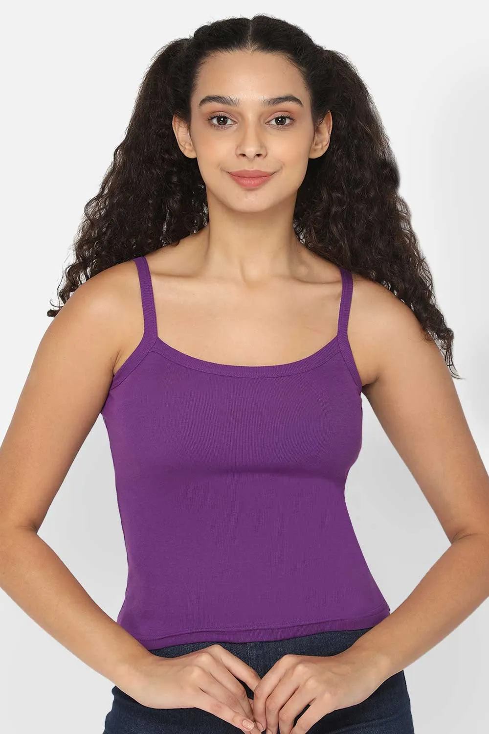 Intimacy Full Coverage 100% Cotton Slip Camisole – IN01 | Non-Padded & Seamless Comfort for Everyday Wear