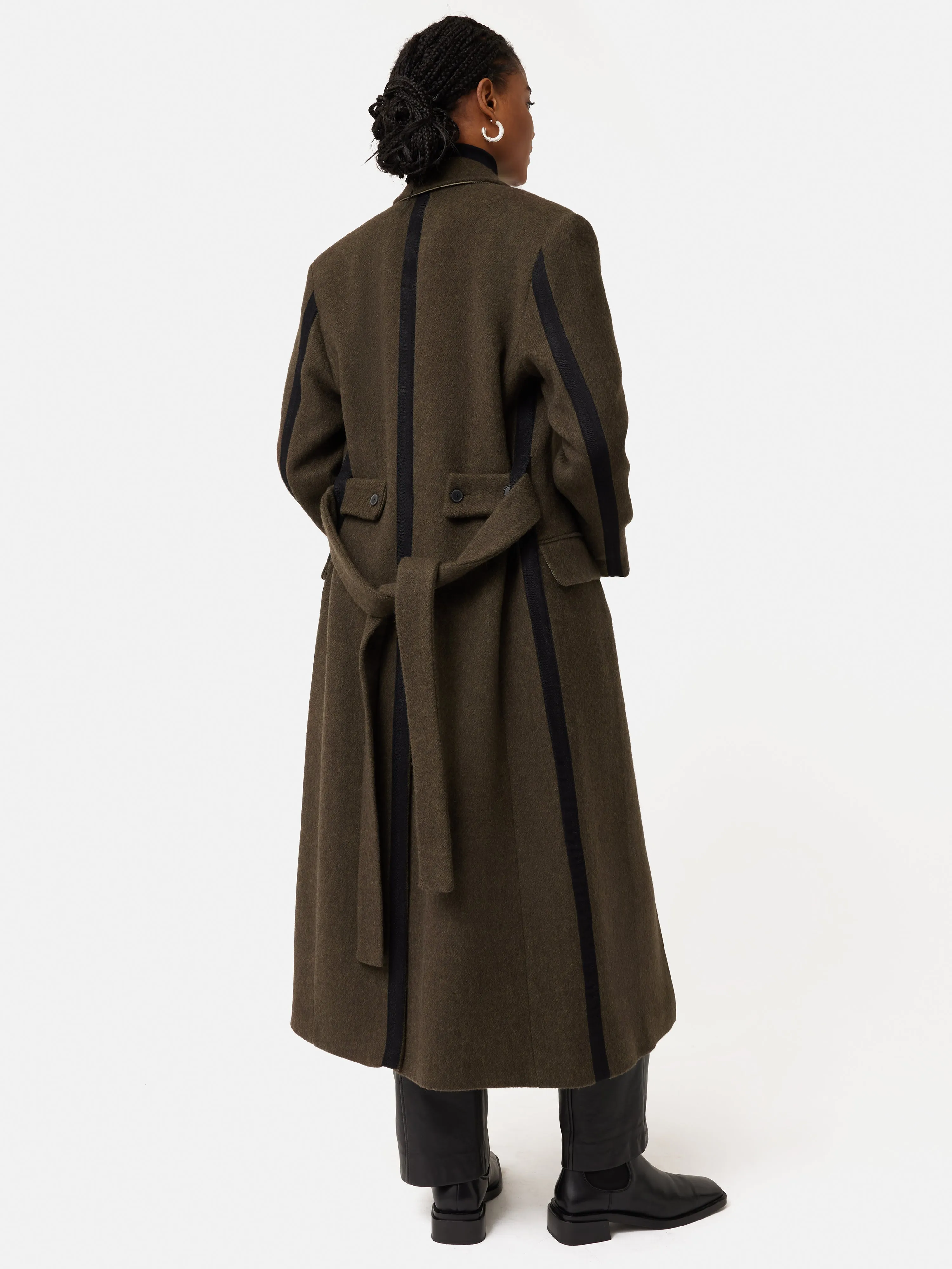 Italian Wool Maxi Coat | Brown