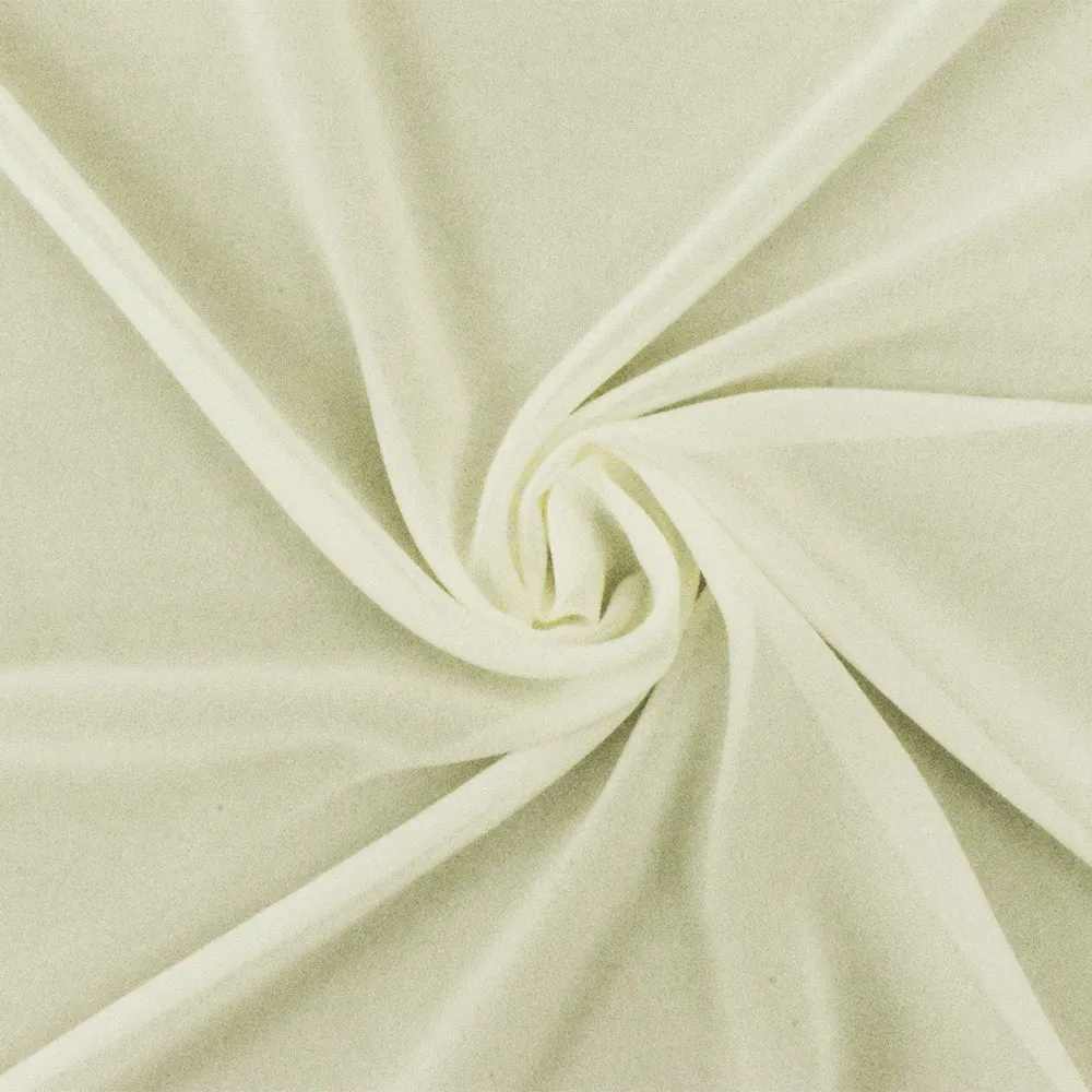 Ivory Solid Polyester Chiffon Woven Fabric