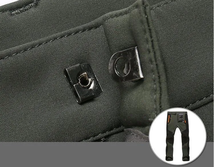 Men's Warm Winter Pants Men Fleece Lining Cargo Pants Mens Waterproof Trousers Male Stretch Casual Work Pants