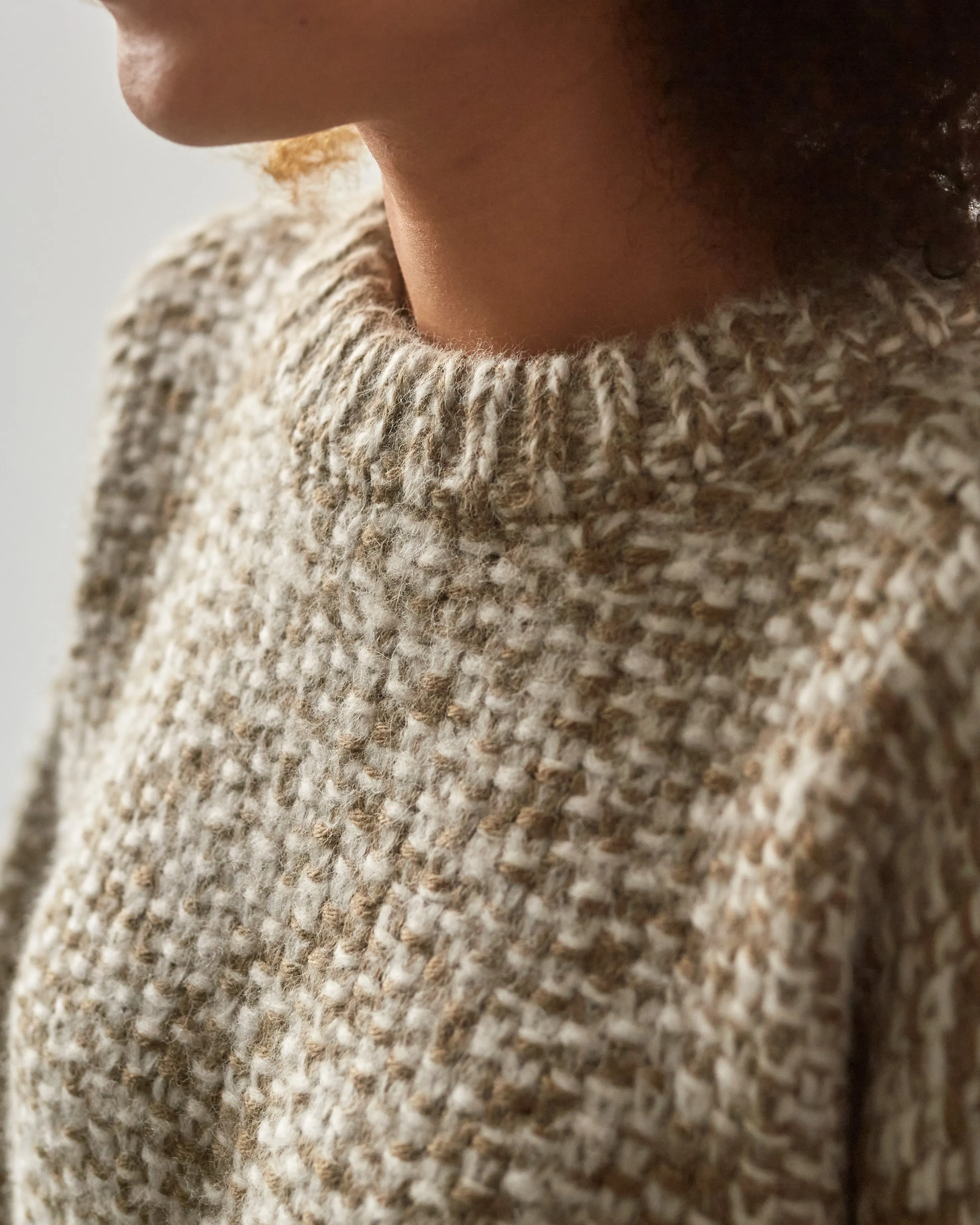 Micaela Greg Marle Sweater, Olive/Cream