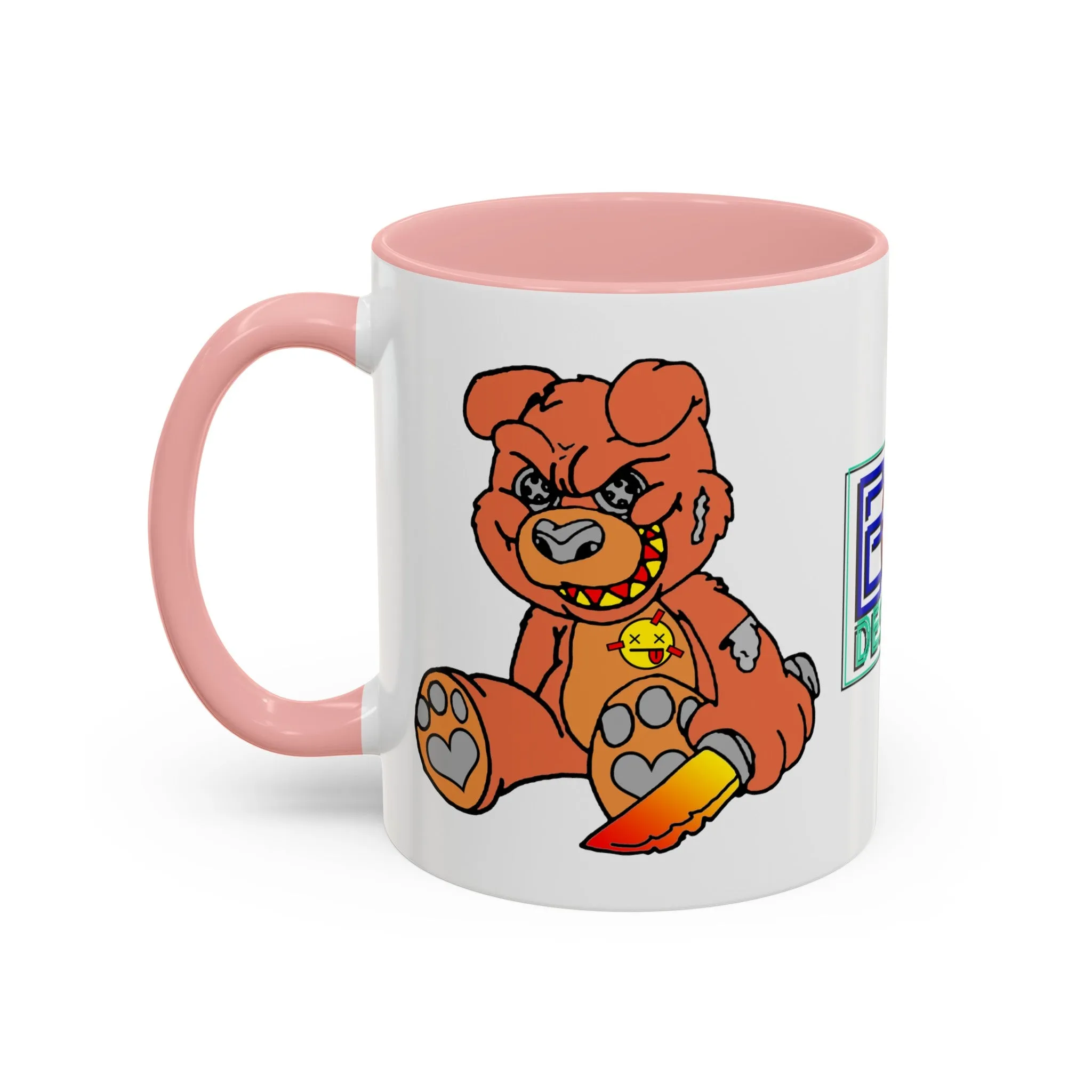 Orange Demon Bear Accent Coffee Mug, 11oz