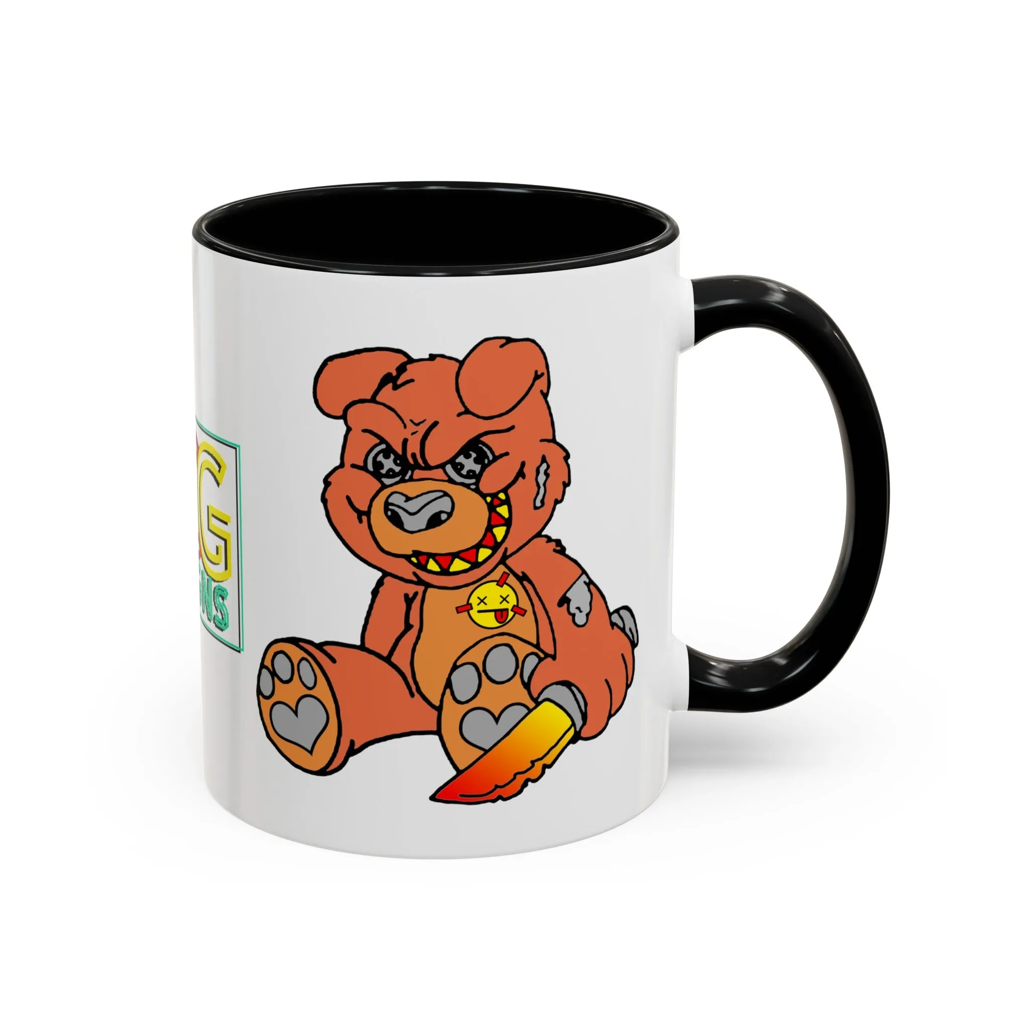 Orange Demon Bear Accent Coffee Mug, 11oz