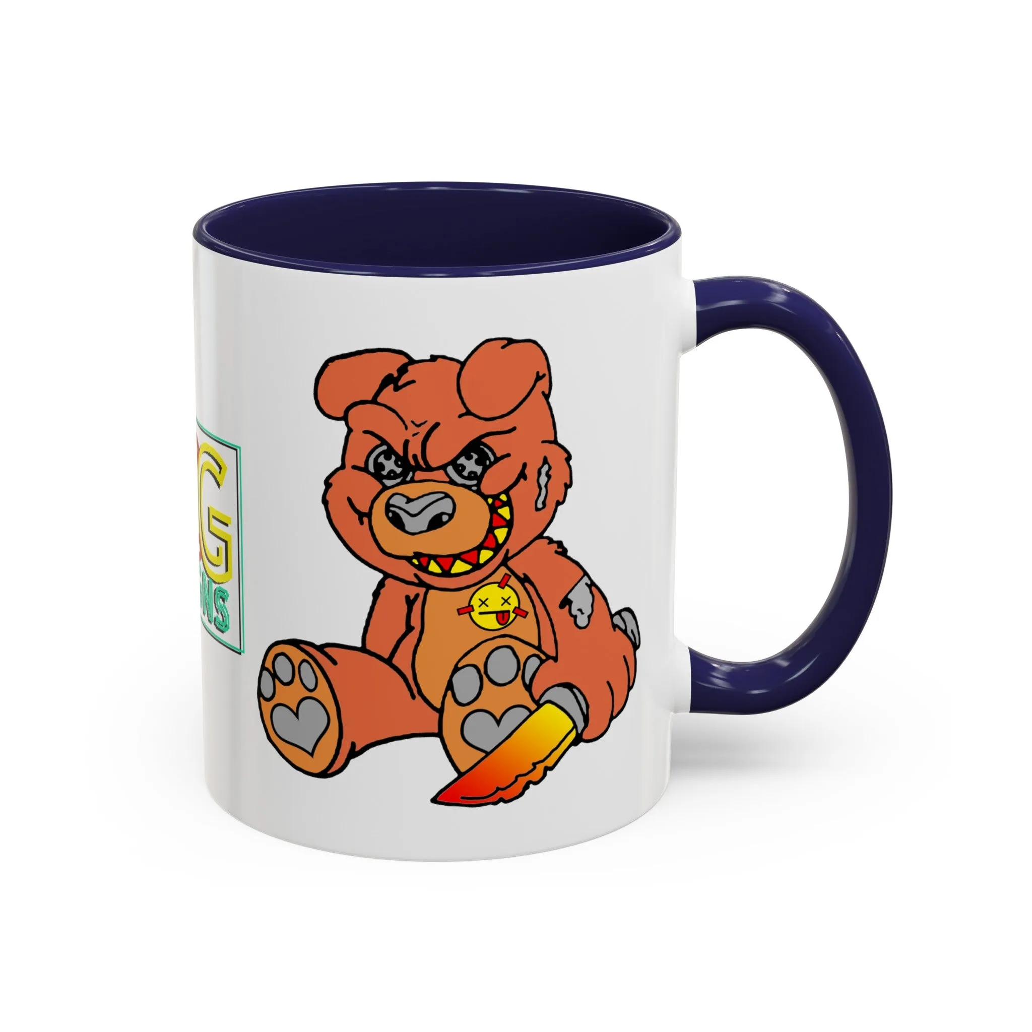 Orange Demon Bear Accent Coffee Mug, 11oz