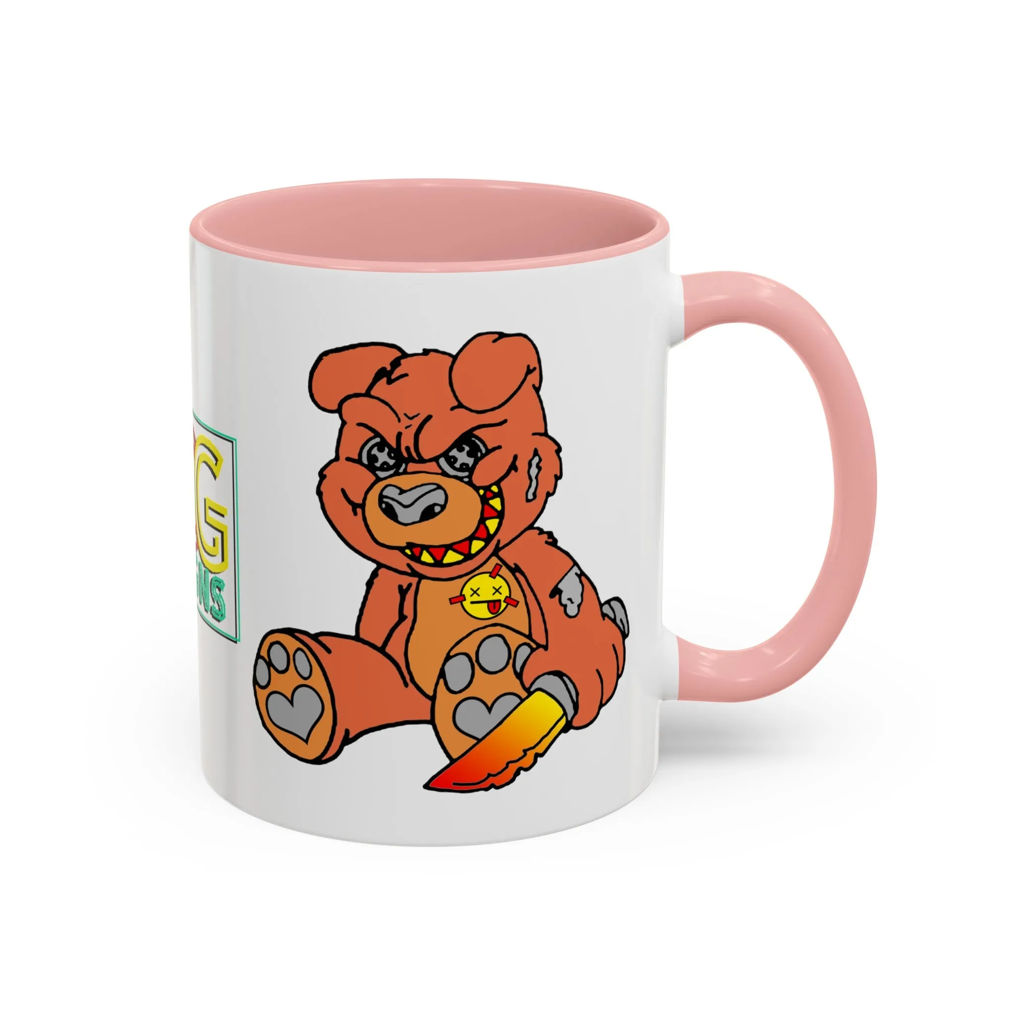 Orange Demon Bear Accent Coffee Mug, 11oz