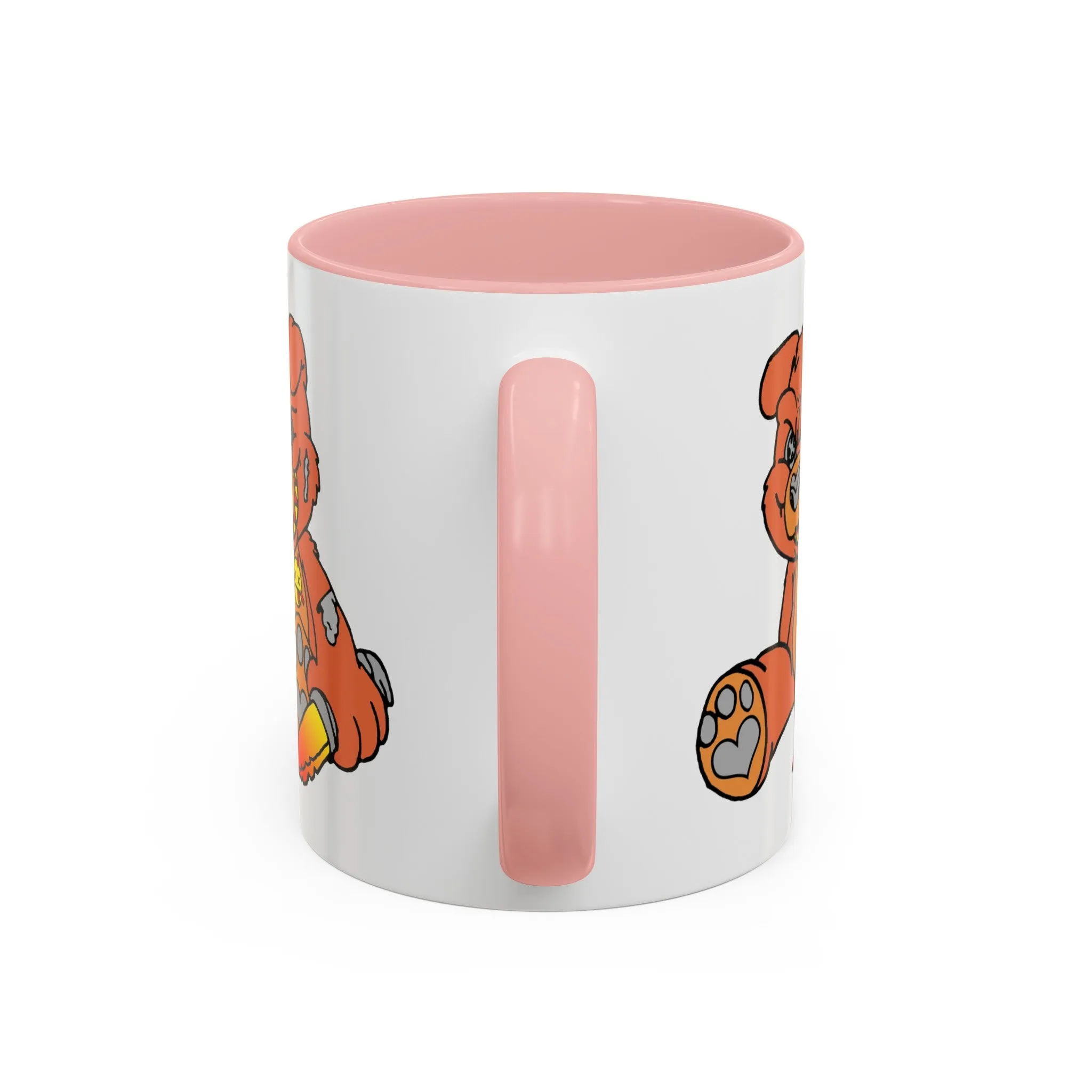 Orange Demon Bear Accent Coffee Mug, 11oz