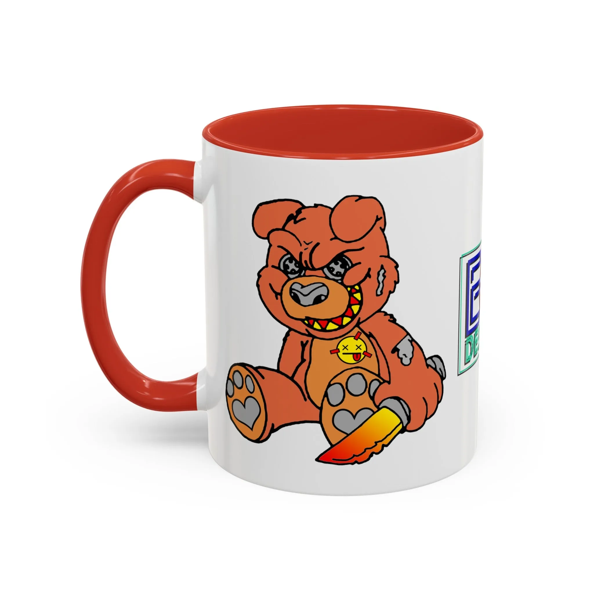 Orange Demon Bear Accent Coffee Mug, 11oz