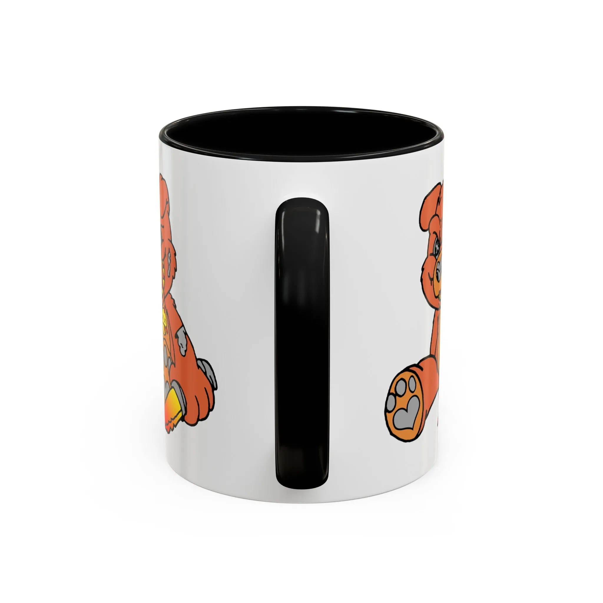 Orange Demon Bear Accent Coffee Mug, 11oz