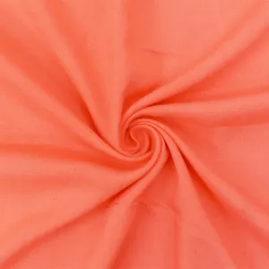 Orange Solid Rayon Challis Woven Fabric