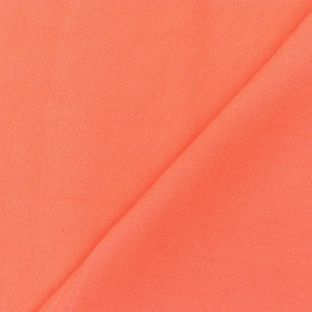 Orange Solid Rayon Challis Woven Fabric